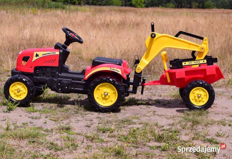 TRAKTOR NA PEDAŁY Z PRZYCZEPĄ I KOPARKA TR3007c Toruń