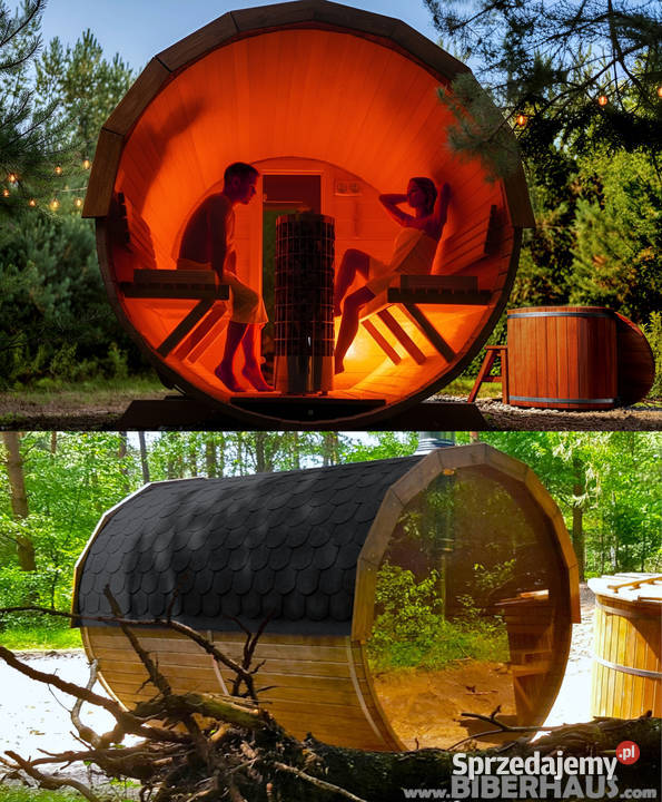 SAUNA Ogrodowa 200 OKNO 100 BECZKA 500L Nowy Targ