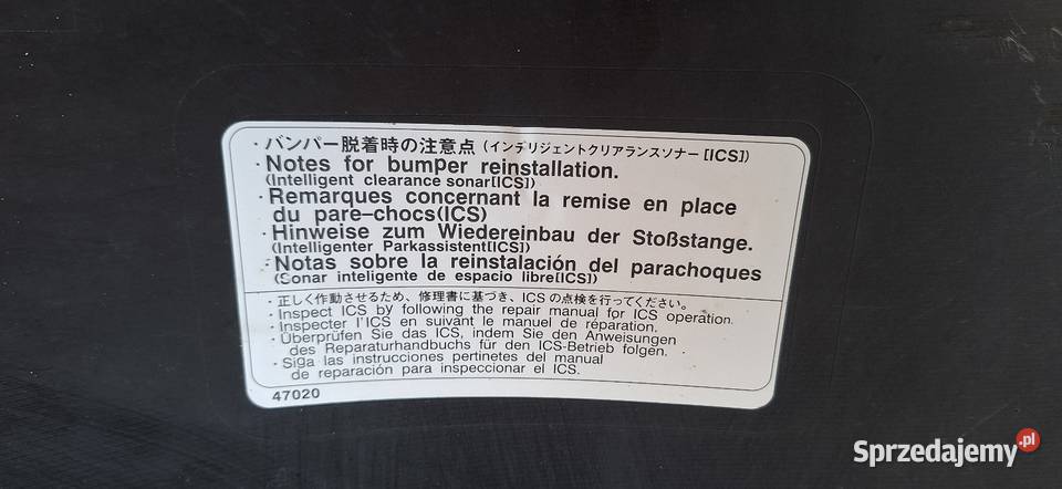 Toyota Corolla PDC Zderzak Przód Sandomierz sprzedam