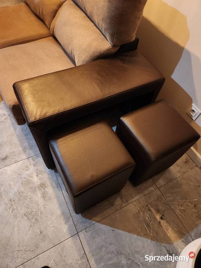 Sofa rozkladana skóra ekologiczna Wadowice Dolne sprzedam