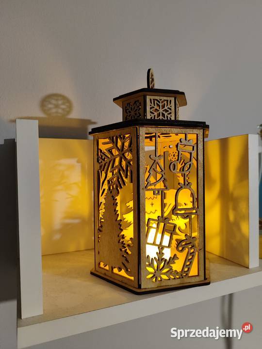 Drewniany lampion świąteczny Różne wzory i Zabawne gadgety Wrocław