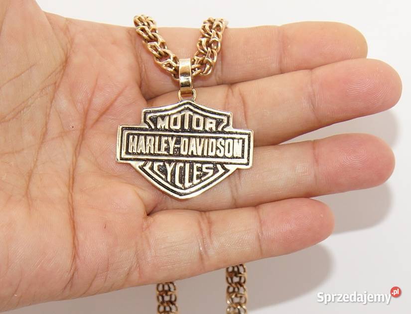 Złota 14karat duża 18gramowa zawieszka Harley Wrocław