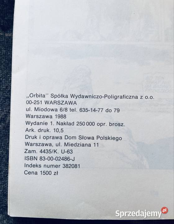 SZNINKIEL Rosiński VanHamme 1988 wyd 1 Format Kultura i Rozrywka