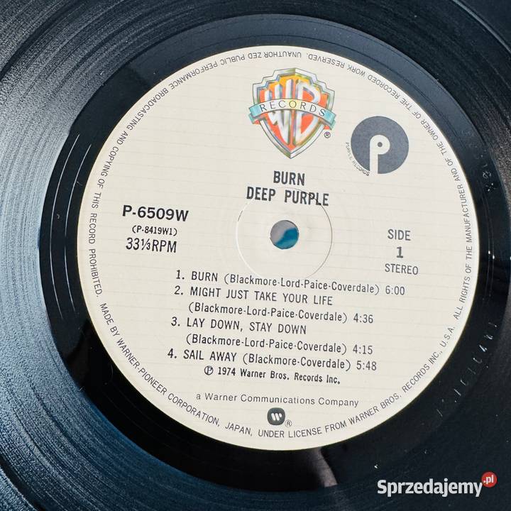 Deep Purple Burn EXM Japan Obi LP 1979 Warner wielkopolskie Poznań sprzedam
