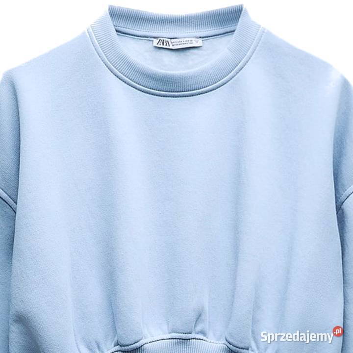 Zara piękna krótka niebieska bluza dresowa r L Warszawa