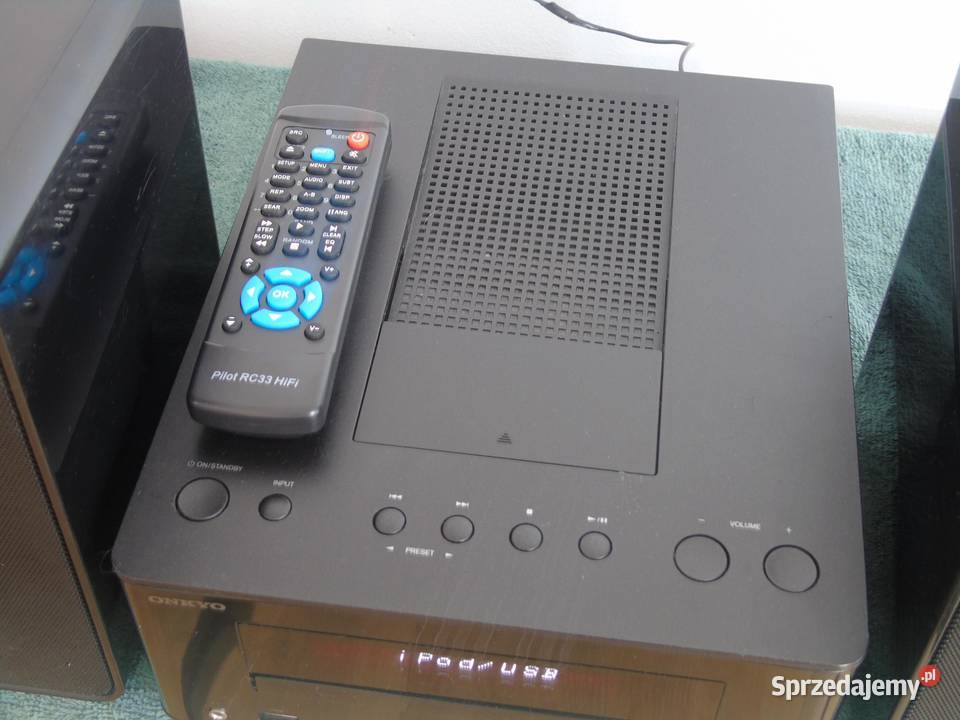 Wieża Onkyo pilot USB mp3 CD RDS AUX kol DOSTAWA