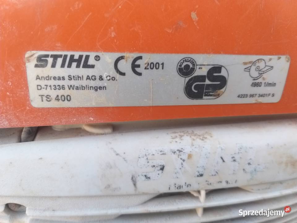 Przecinarka do betonu Stihl TS 400 podkarpackie Kraczkowa sprzedam