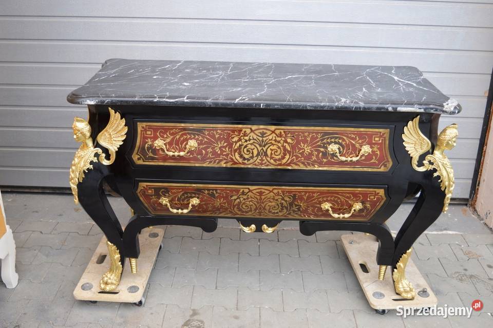 STARA KOMODA BOULLE 250 SZAFA MARMUR BRĄZ Meble Kraków