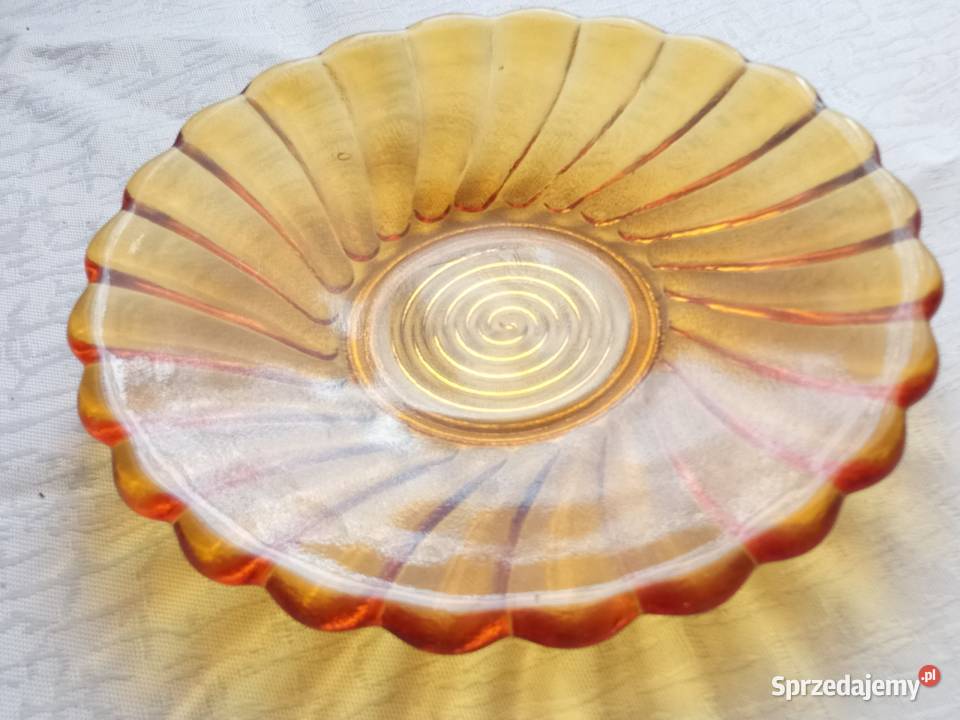 Szkło kolorowe Małe talerzyki Porcelana i szkło Świdnica