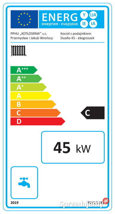 Kocioł DUOKO ekogroszek 5 klasa ECOdesign 45 kW Golub-Dobrzyń sprzedam