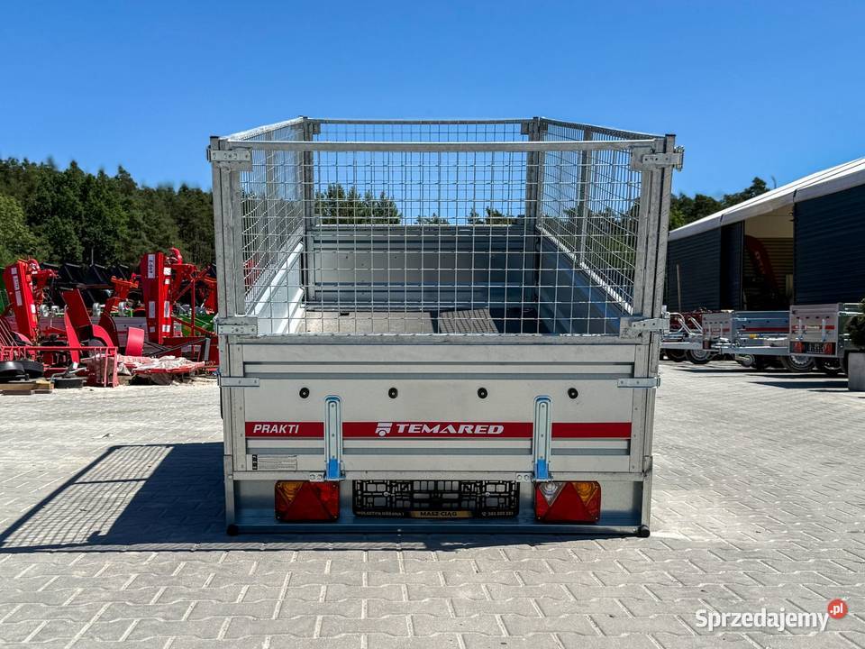 TEMARED PRAKTI 2612 przyczepa z kiprem i burtami wielkopolskie Cegielsko