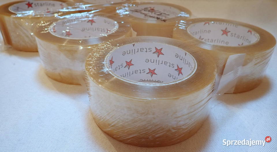 Taśma klejąca pakowa bezbarwna 132m Mocny Siewierz