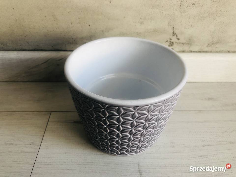 NOWA szara doniczka donica na kwiaty grafitowa Łódź