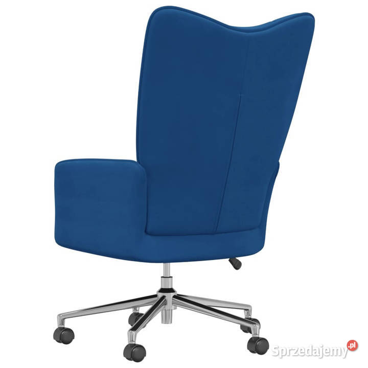 Fotel niebieski obity aksamitem WM328171 Warszawa sprzedam