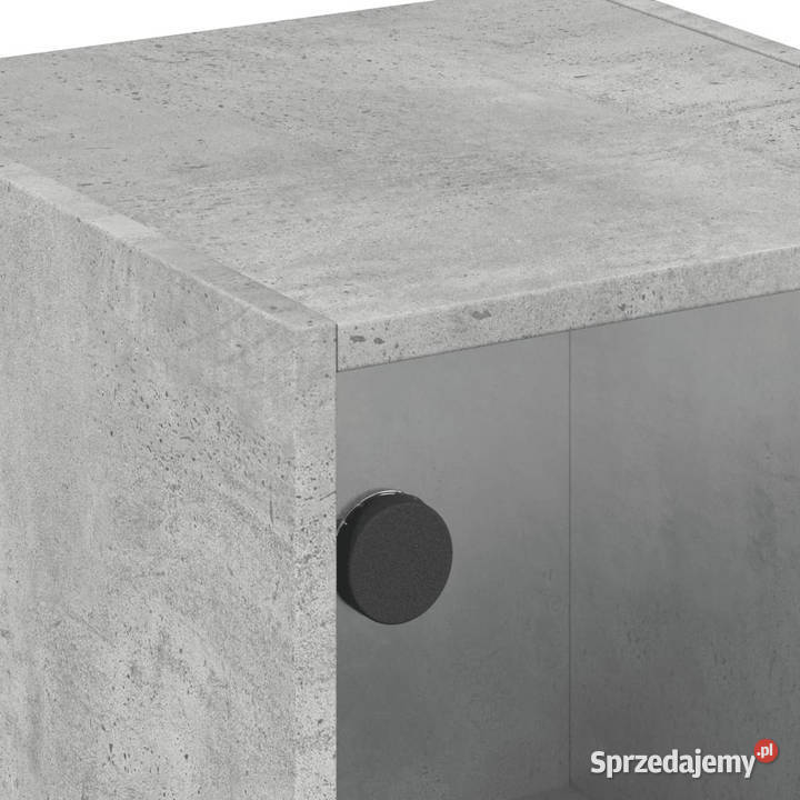 Szafki nocne 2 szklane drzwi szary beton Warszawa