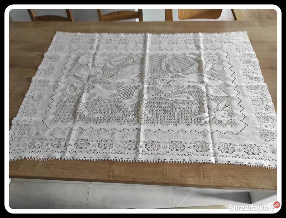 Prostokątny obrus zając wielkanoc ok 75 cmx 108 Płock