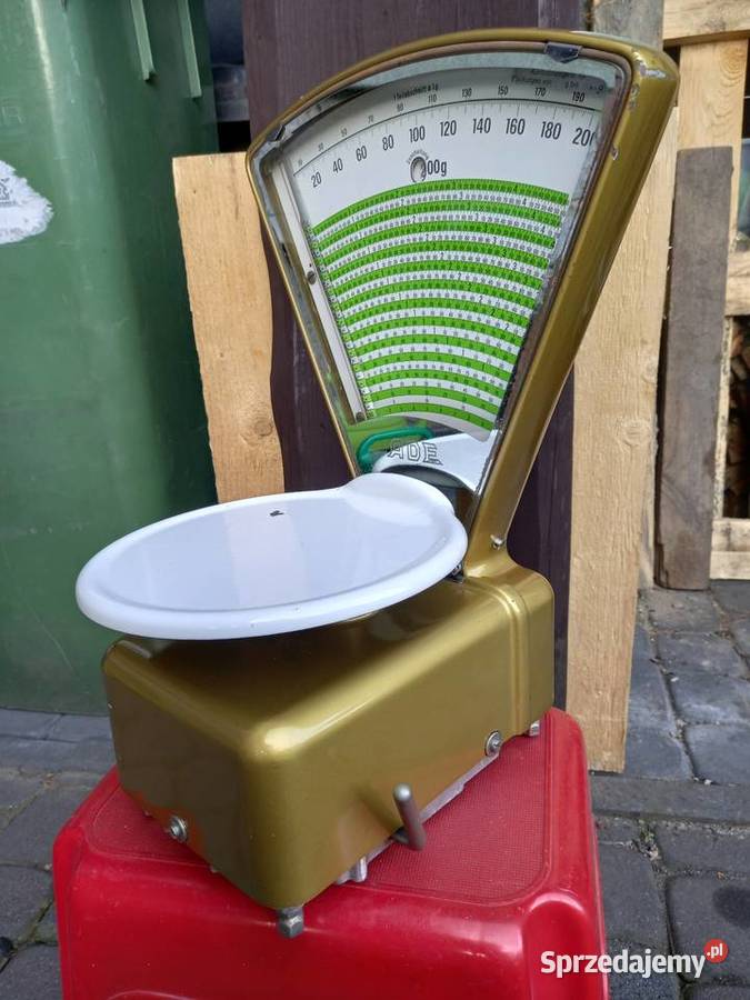 Stara zabytkowa waga sklepowa firmy ADE PRL Rawicz sprzedam
