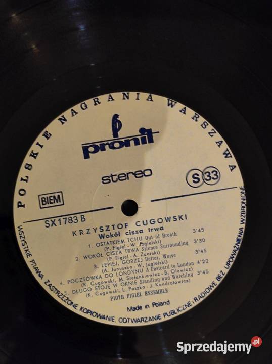 1979 Krzysztof Cugowski Wokół cisza trwa Płyta płyta winylowa