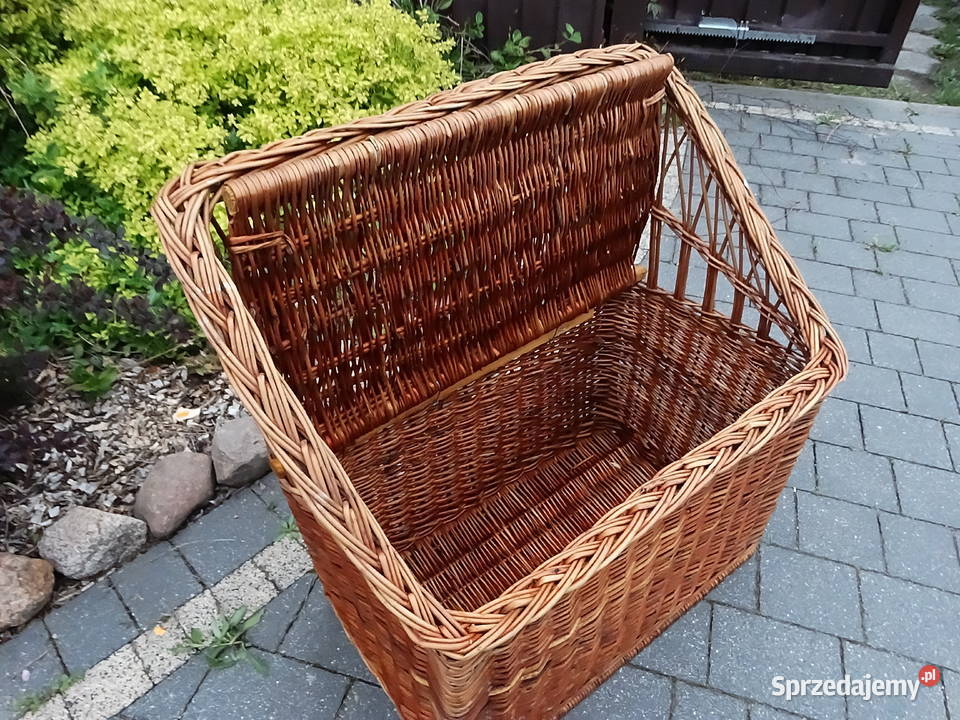 Wiklinowa Skrzynia z Siedziskiem Kufer Boho Meble ogrodowe lubelskie Biłgoraj
