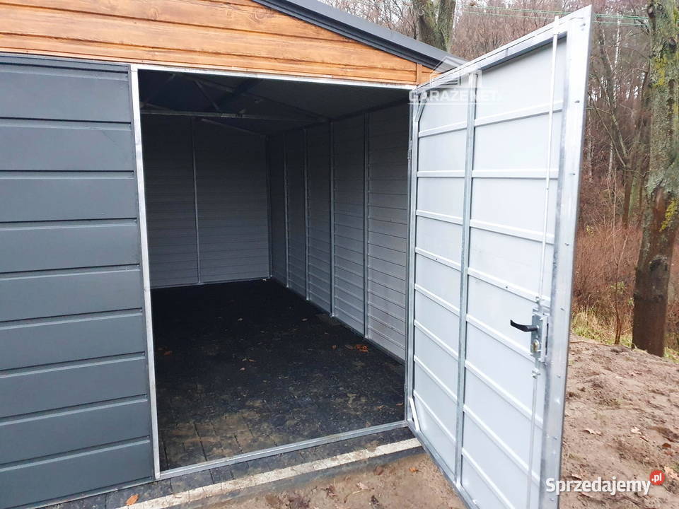 GARAŻ BLASZANY 4x5 m BRAMA OKNO ORZECH Łapanów sprzedam