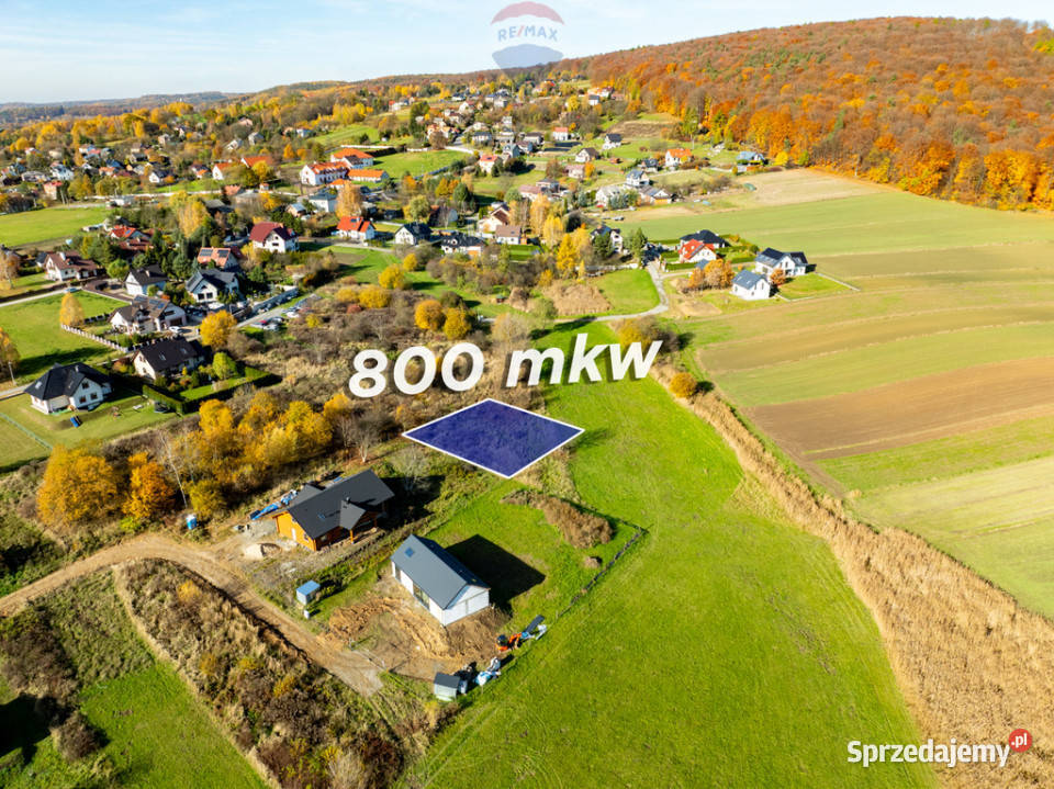 Budowlana działka w Siedlcu Krzezowice 800mkw Siedlec