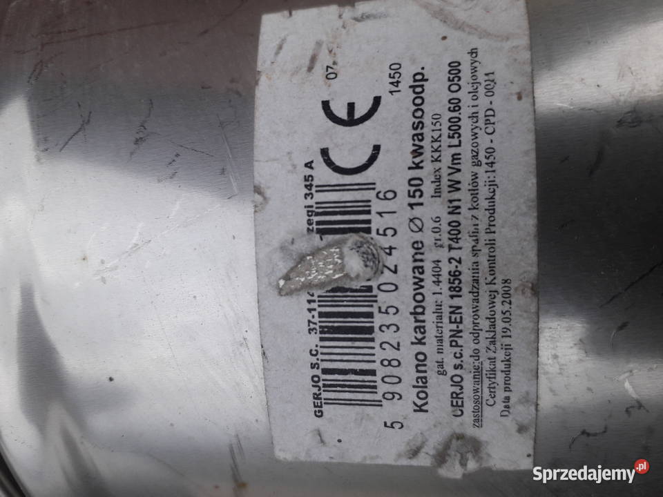 Kolano nierdzewne 150mm Jarosław