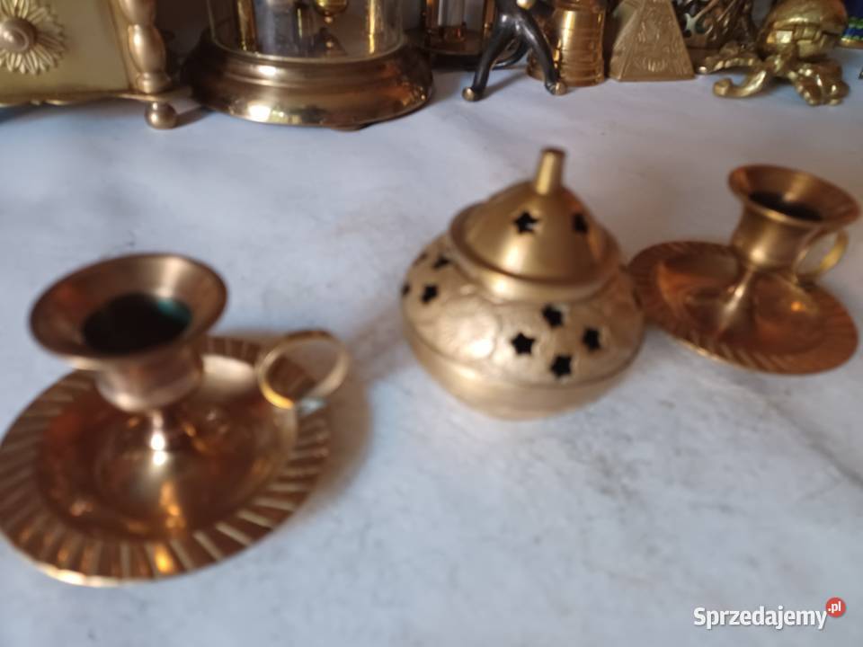 Komplet dwóch kaganków i kadzielnica Kolekcja Pozostałe wielkopolskie Poznań sprzedam