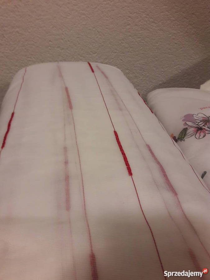 Firanafiranka w prążki czerwone wrzosowe wys300 mazowieckie Radom