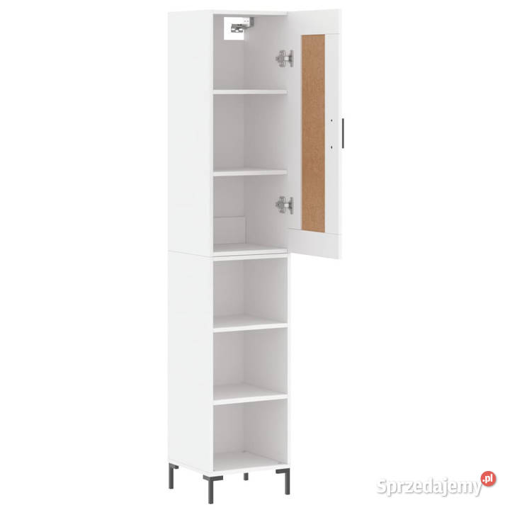 Wysoka szafka biała 345x34x180 materiał sprzedam