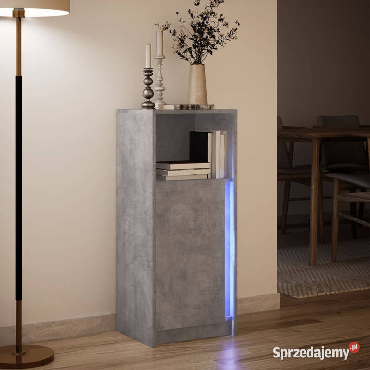 Szafka z LED szarość betonu 425x34x100 WM852155 Warszawa