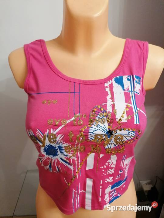 NOWY DAMSKI RÓŻOWY TOP R UNIWERSALNY różowy Łódź