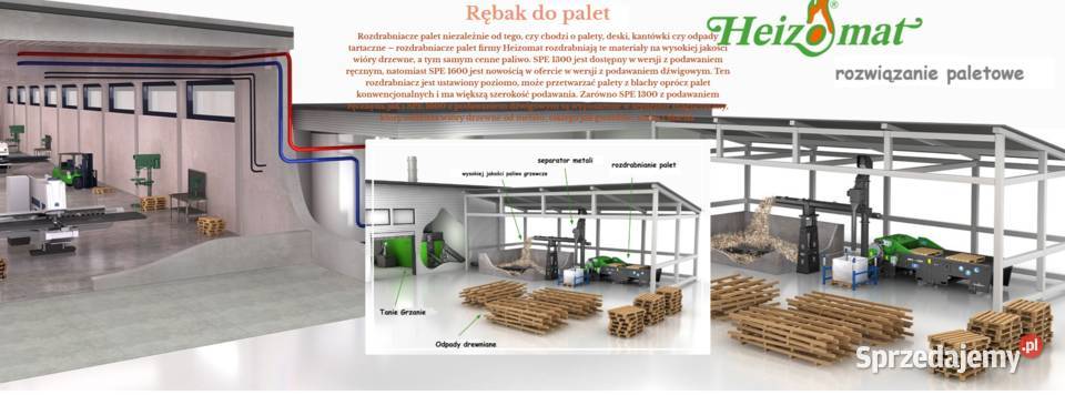 Rozdrabniacz Rębak do palet zrębki płyt z drewna Kożuchów