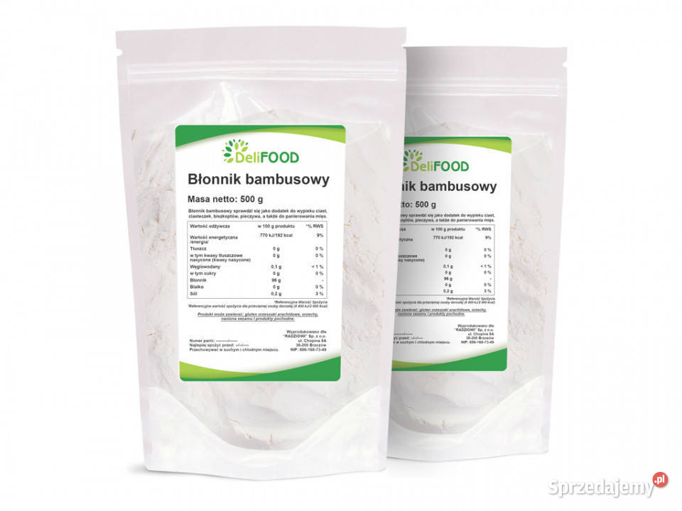 Błonnik bambusowy mąka bambusowa 1 2x500g Brzozów sprzedam