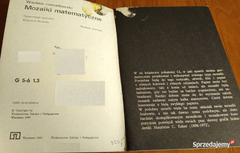 Mozaiki matematyczne  Wacław Zawadowski Gdańsk