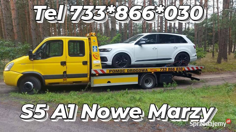 Pomoc Drogowa 24h Laweta S5 A1 Świecie Zbrachlin kujawsko-pomorskie Pruszcz