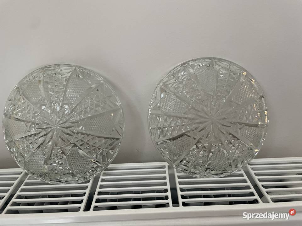 szklany talerzyk deserowy PRL Pruszcz Gdański