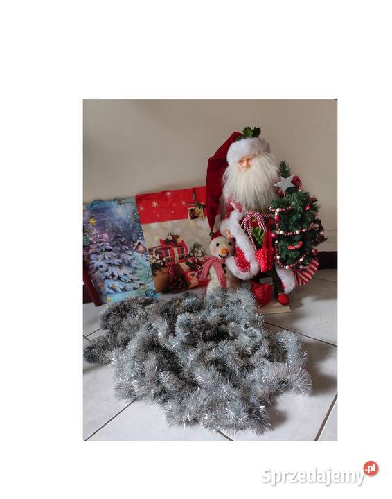 długi łańcuch choinkowy srebrny błyszczący Kielce