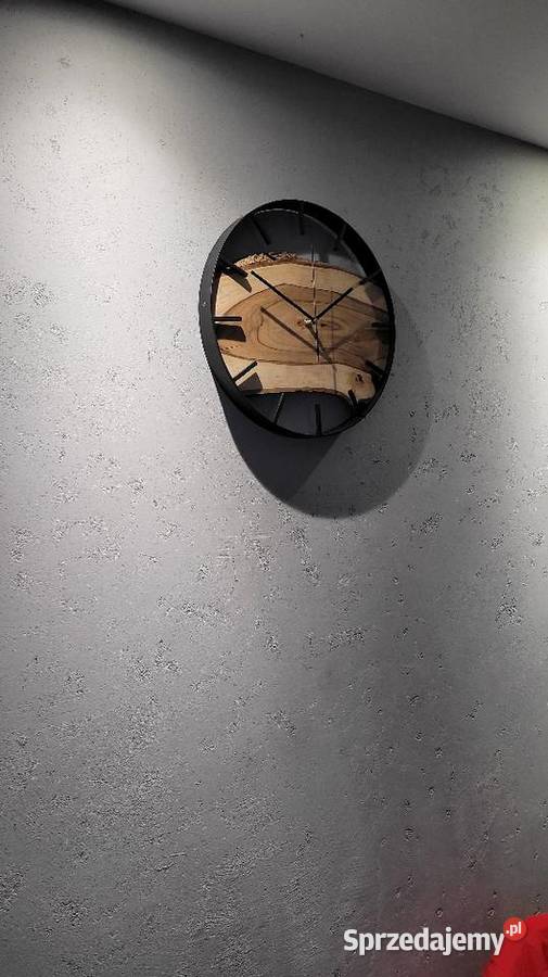 Zegar ścienny loft z orzecha włoskiego ścienny Łódź