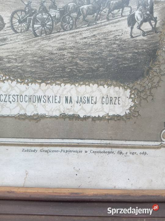 Święty obraz Częstochowa litografia Antyki Gdów sprzedam