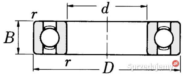 Łożysko kulkowe zwykłe 25x62x17 mm gopart Kamionna