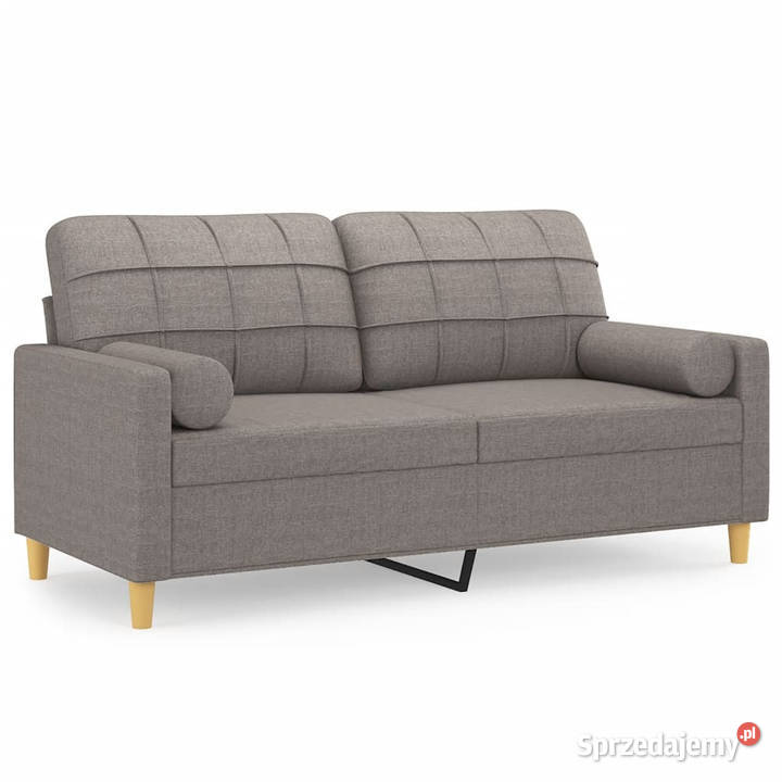 2osobowa sofa z poduszkami taupe 140 tkanina Warszawa