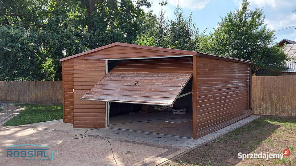 Garaż Blaszany drewnopodobny 5x5m PREMIUM Sprzedaż Ełk