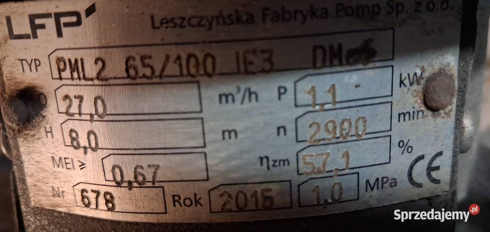 Pompa PML 2 65100 Trzebnica sprzedam