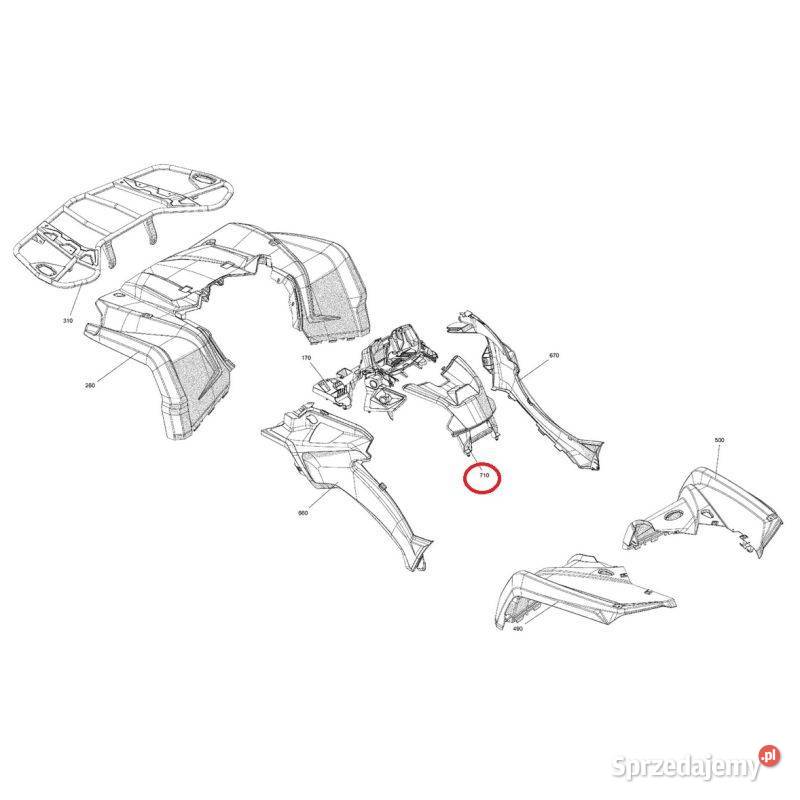 Wypełnienie plastik Console Cap Canam outlander Plastiki Nowy Sącz sprzedam