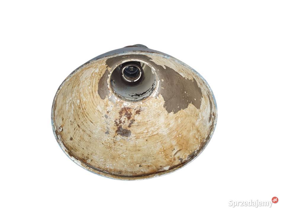 Stara lampa lampka emaliowana lata 5060 antyk śląskie Cieszyn sprzedam