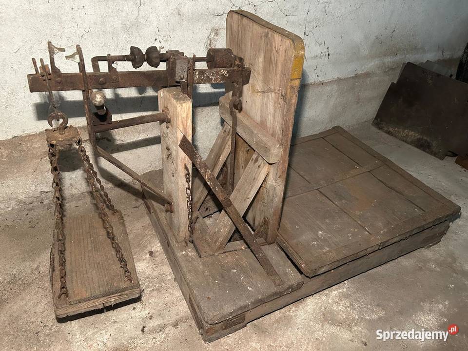 Stara waga dziesiętna rolnicza gospodarcza Łowicz