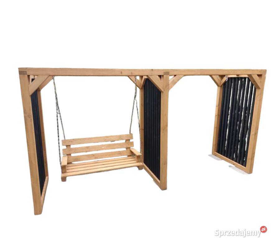 Huśtawka ogrodowa pergola drewniana masywna