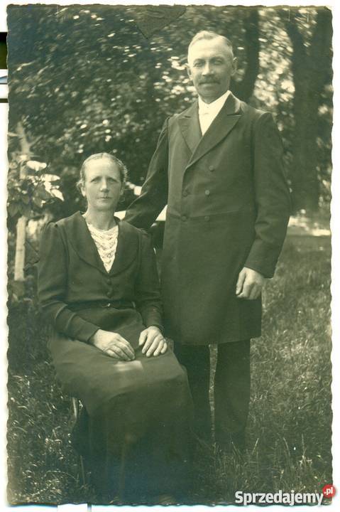 Stare zdjęcie małżeństwo para rodzina Niemcy Antykwariat Ostrów Wielkopolski