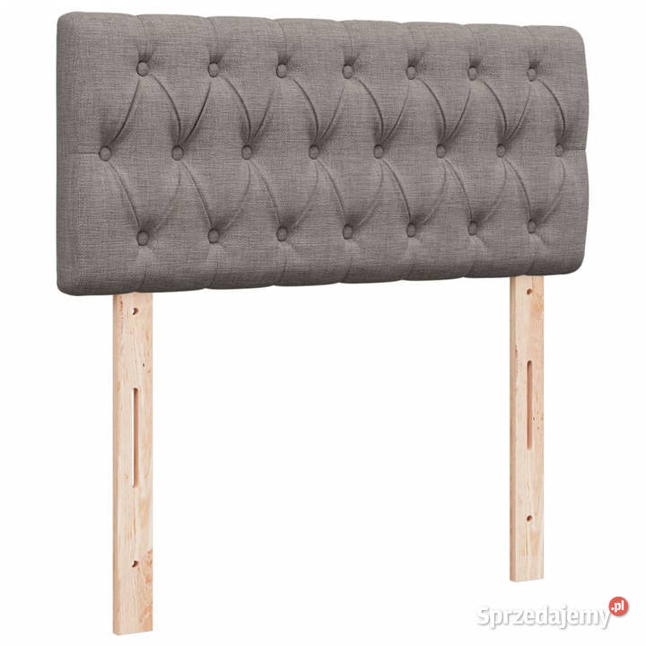 Łóżko kontynentalne z materacem taupe tkanina 200cm