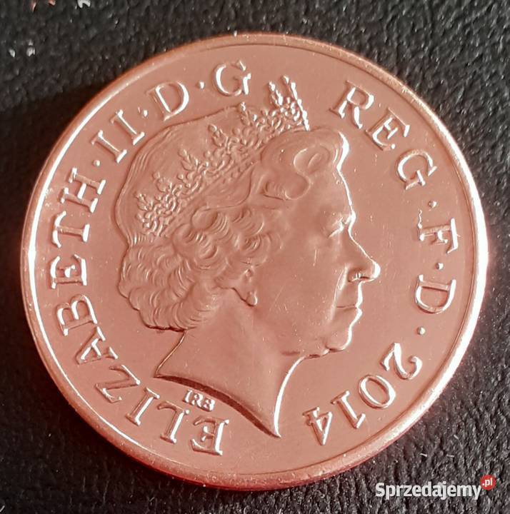 Moneta 2 pensy 2014 r Elżbieta II Warszawa